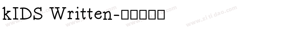 kIDS Written字体转换